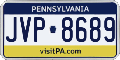 PA license plate JVP8689