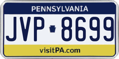 PA license plate JVP8699