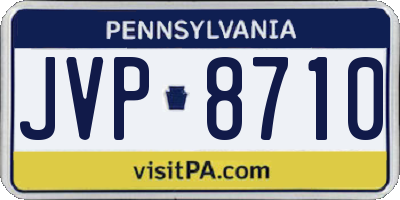 PA license plate JVP8710