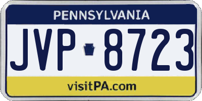 PA license plate JVP8723