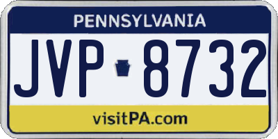 PA license plate JVP8732