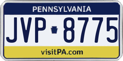 PA license plate JVP8775
