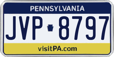 PA license plate JVP8797