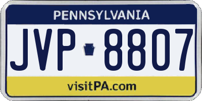 PA license plate JVP8807