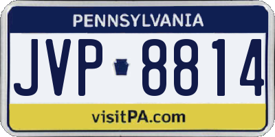 PA license plate JVP8814
