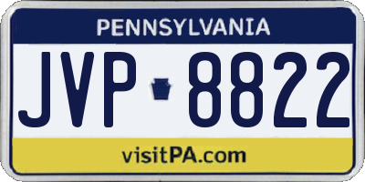 PA license plate JVP8822