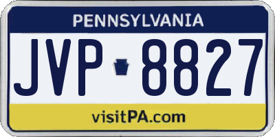 PA license plate JVP8827