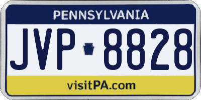 PA license plate JVP8828