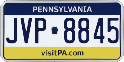 PA license plate JVP8845