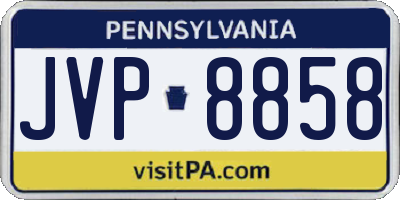 PA license plate JVP8858
