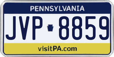 PA license plate JVP8859