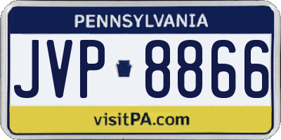 PA license plate JVP8866