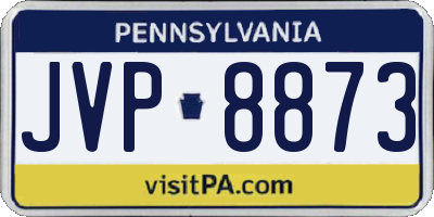 PA license plate JVP8873