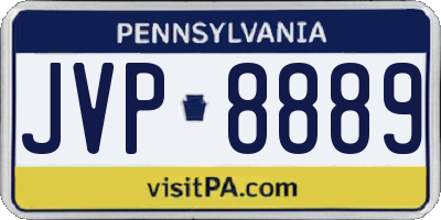 PA license plate JVP8889
