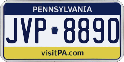 PA license plate JVP8890