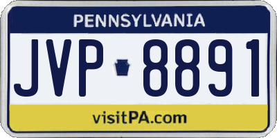 PA license plate JVP8891