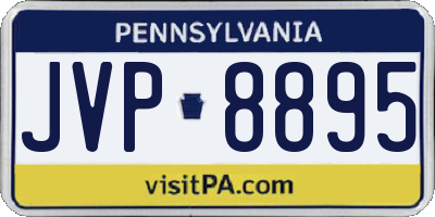 PA license plate JVP8895