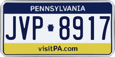 PA license plate JVP8917