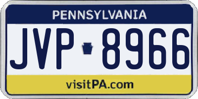 PA license plate JVP8966