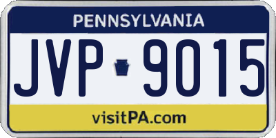 PA license plate JVP9015