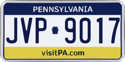 PA license plate JVP9017