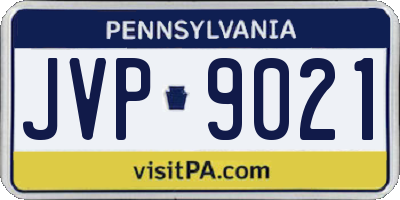 PA license plate JVP9021