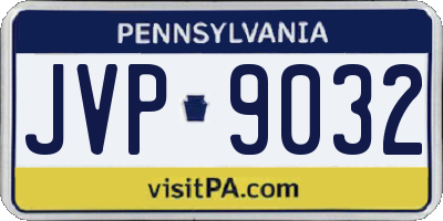 PA license plate JVP9032