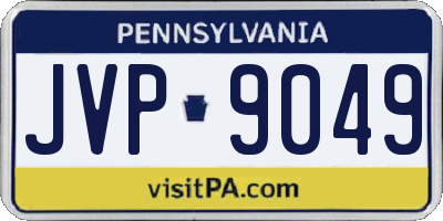 PA license plate JVP9049