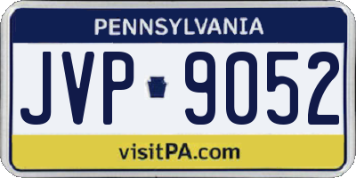 PA license plate JVP9052