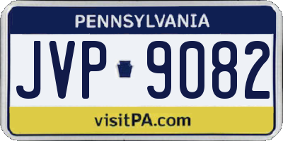 PA license plate JVP9082