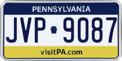 PA license plate JVP9087