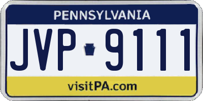 PA license plate JVP9111