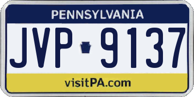 PA license plate JVP9137