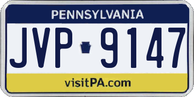 PA license plate JVP9147