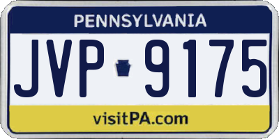 PA license plate JVP9175