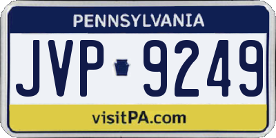 PA license plate JVP9249