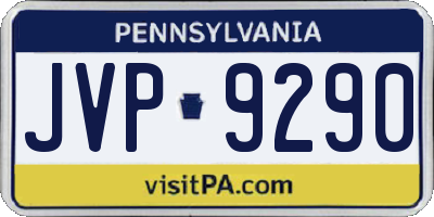 PA license plate JVP9290