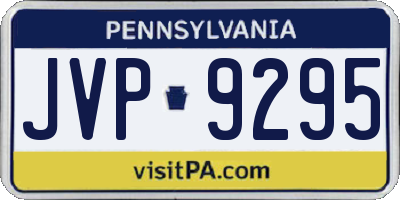PA license plate JVP9295