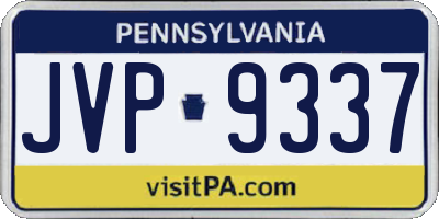 PA license plate JVP9337
