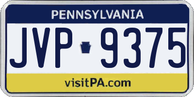 PA license plate JVP9375