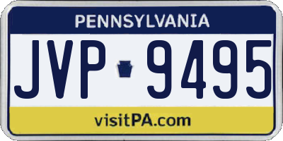 PA license plate JVP9495