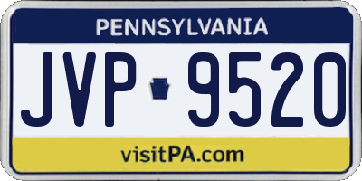 PA license plate JVP9520