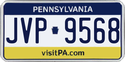 PA license plate JVP9568