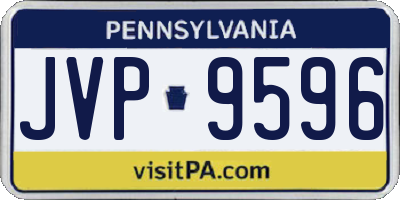 PA license plate JVP9596
