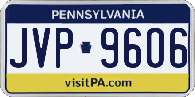 PA license plate JVP9606