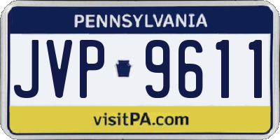 PA license plate JVP9611