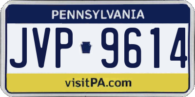 PA license plate JVP9614