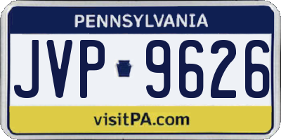 PA license plate JVP9626