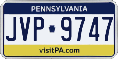 PA license plate JVP9747