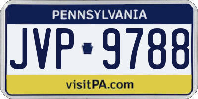 PA license plate JVP9788